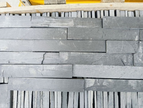 Плитка чёрная из натурального камня фасадная 30 см * 5 см, толщина 7 мм -30 мм купить в Приморском крае