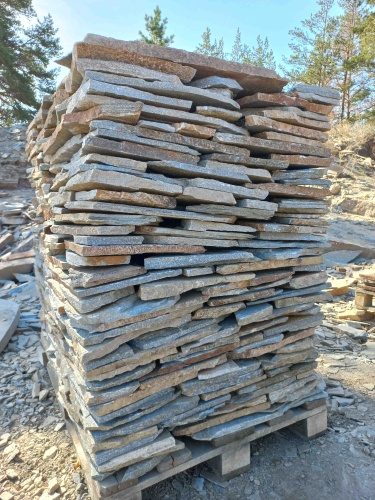 Плитняк златолит серебристый для цоколя, отмостки купить в Приморском крае