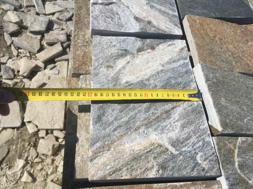 Плитка пилёная златолит Уральский для цоколя, отмостки купить в Приморском крае