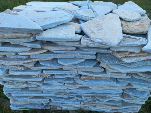 Плитняк златолит зелёный галтованный для цоколя купить в Приморском крае